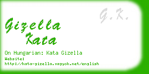 gizella kata business card